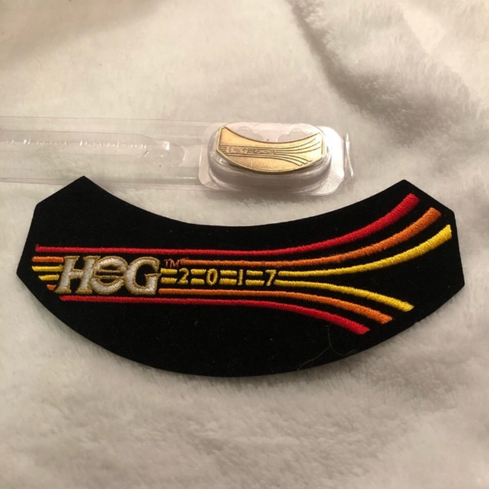 Harley-Davidson HOG 2017 rocker patch and pin set biker